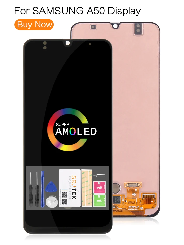

AMOLED Screen For Samsung Galaxy A50 LCD Touch Digitizer Assembly Replacement For Samsung A50 Display A505 Frame A505F A505FD