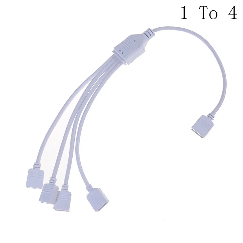 Strip Accessories Female Splitter LED RGB Strips extension Cable with 4 pin For 3528 5050 LED Strips 1 to 1 2 3 4 connector - Цвет: 1pc