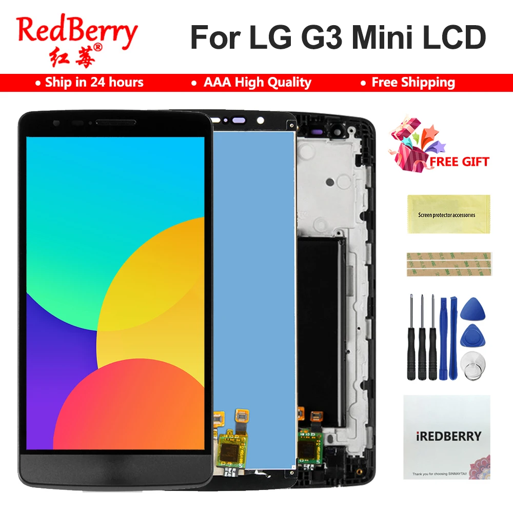 5 0 &quotG3 mini LCD для LG G3S дисплей сенсорный экран дигитайзер с рамкой Замена G3 Mini D722 D724