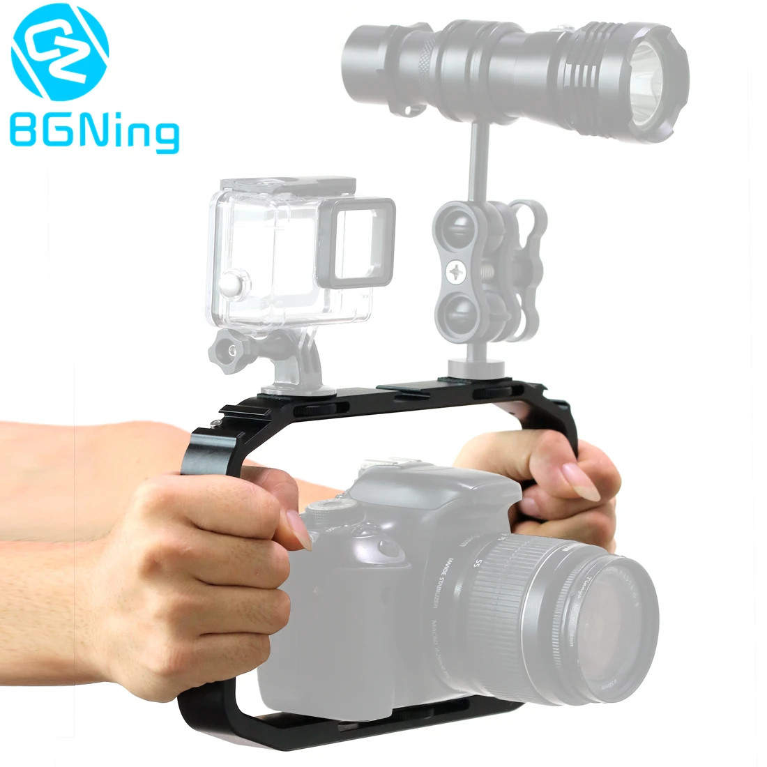 

Handheld Camera Cage for DJI OSMO Action/YI/EKEN for Gopro 7 6 Smartphone Stand Holder Video Vlog Grip Stabilizer Rig Bracket