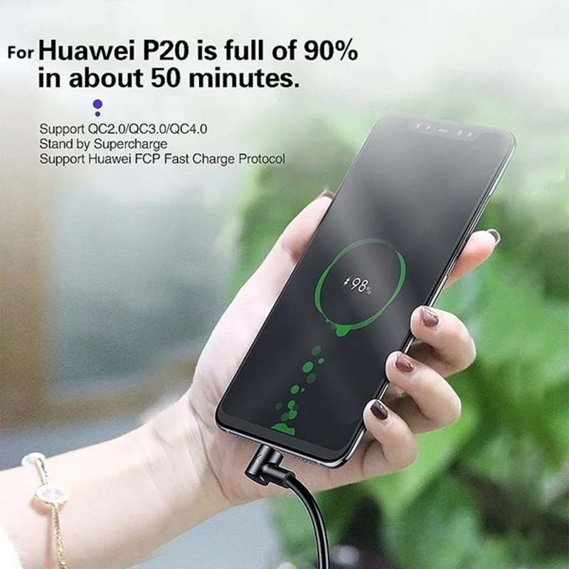 Tape c Cable For Huawei mate30 P30 pro Oneplus 6t 7 pro Type c Cable Tupe c Charging Cable USB Type c Fast Charge Chargeur Kabel