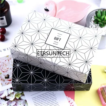 

500pcs/lot Creative design Black White Mooncake Box Dessert Cookies West Point Packaging Cake Box Cardboard gift boxes