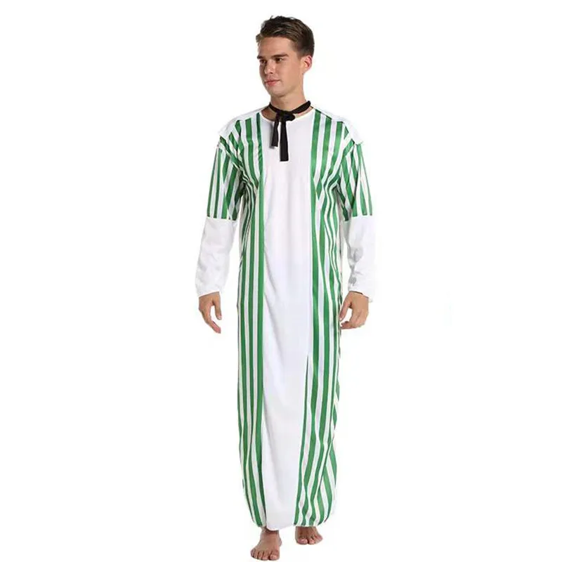 

Men Halloween Arabic Traditional Costume Adult Middle Eastern Arab Long Robe Cosplay Carnival Purim Parade Role Play Party Dress