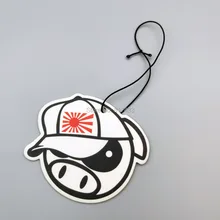 1PCS Racing car JDM Evil rally Drift pig paper Air Freshener Perfume Pendent Ornaments