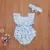 Baby Girls Daisy Playsuits Ruffled Bodysuit+Headaband 2pcs Sets Print Fly Sleeve Romper Цветочный Комбинезон Детская Летняя Одежда