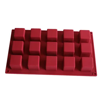 

15 Even Rubik's Cube Chocolate Mold 9 Palace Gefang Square Shape Square Body Sandwich Mousse Cake Silicone Mold Baking Tools