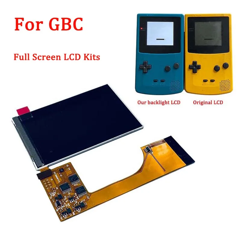 IPS Full Screen LCD Backlight kits for Nintendo Gameboy Color ips backlight lcd for GBC Game