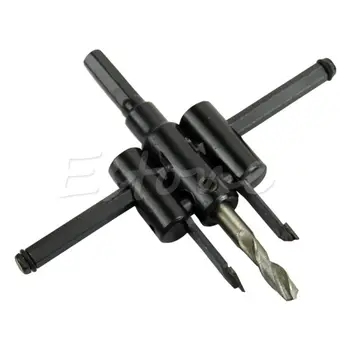 

30mm-120mm Adjustable Metal Wood Circle Hole Saw Drill Bit Cutter Kit DIY Tool