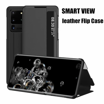 

Leather Smart View Window Flip Case for Samsung Galaxy S20 Ultra S10 S9 S8 Plus S10 Lite Note 10 9 8 A51 A71 A70 A50 Cover Coque