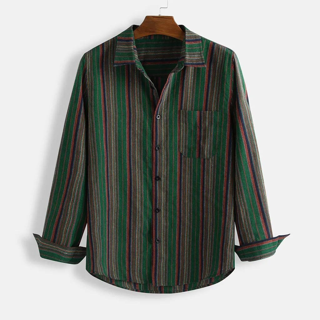 3XL мужские хлопчатобумажные рубашки с длинным рукавом camisa masculina мужские этнические стиль Гавайские свободные тонкие длинные рукава платье рубашка блузка Blouse