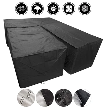 

BalleenShiny Waterproof Outdoor Furniture Cover living room Garden Patio Rattan Sofa Couch Protective Covers Set Dust Proof