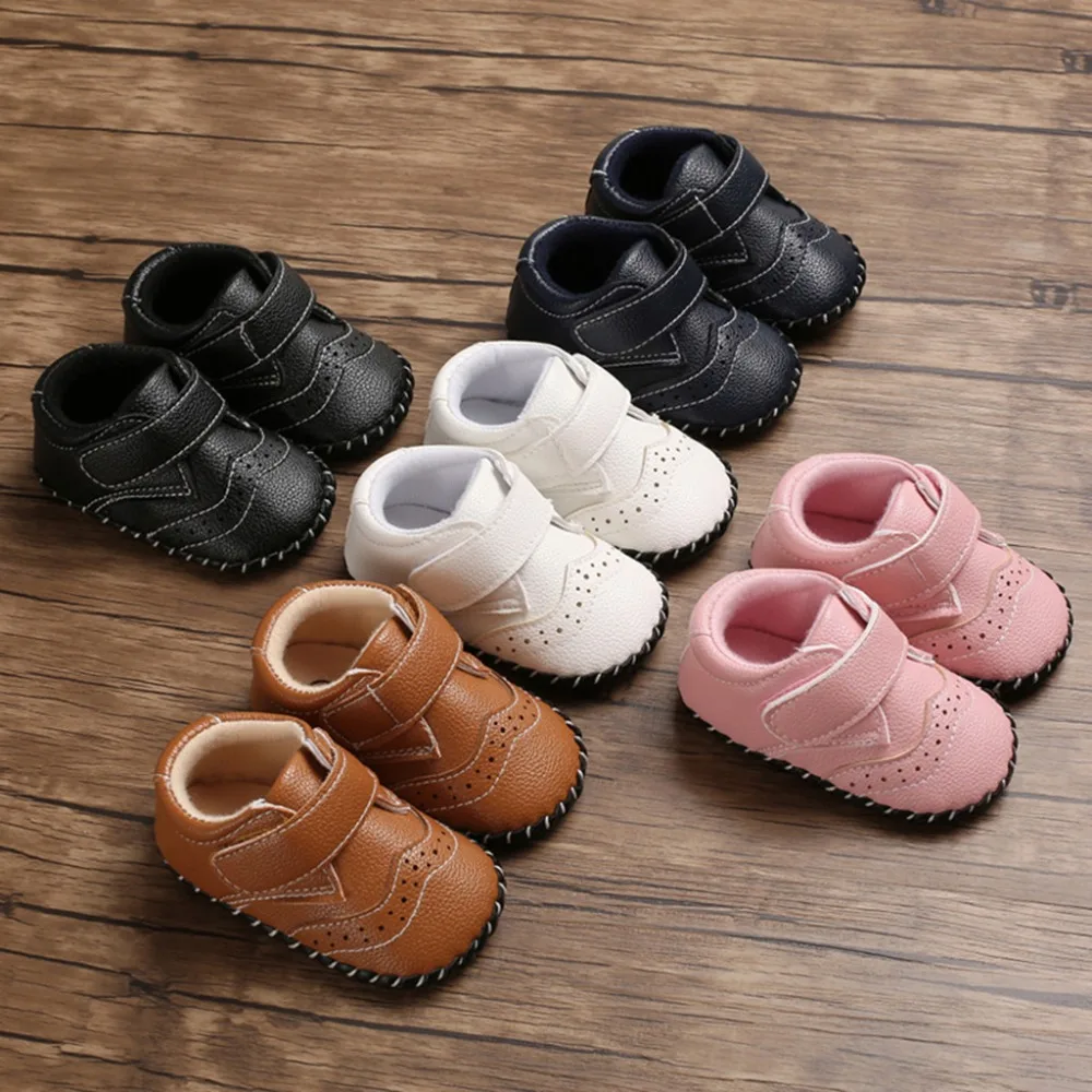 Kids baby toddler shoes rubber sole non-slip baby shoes casual sneakers kids sneakers girls and boys bow princess shoes 35A12 (1)