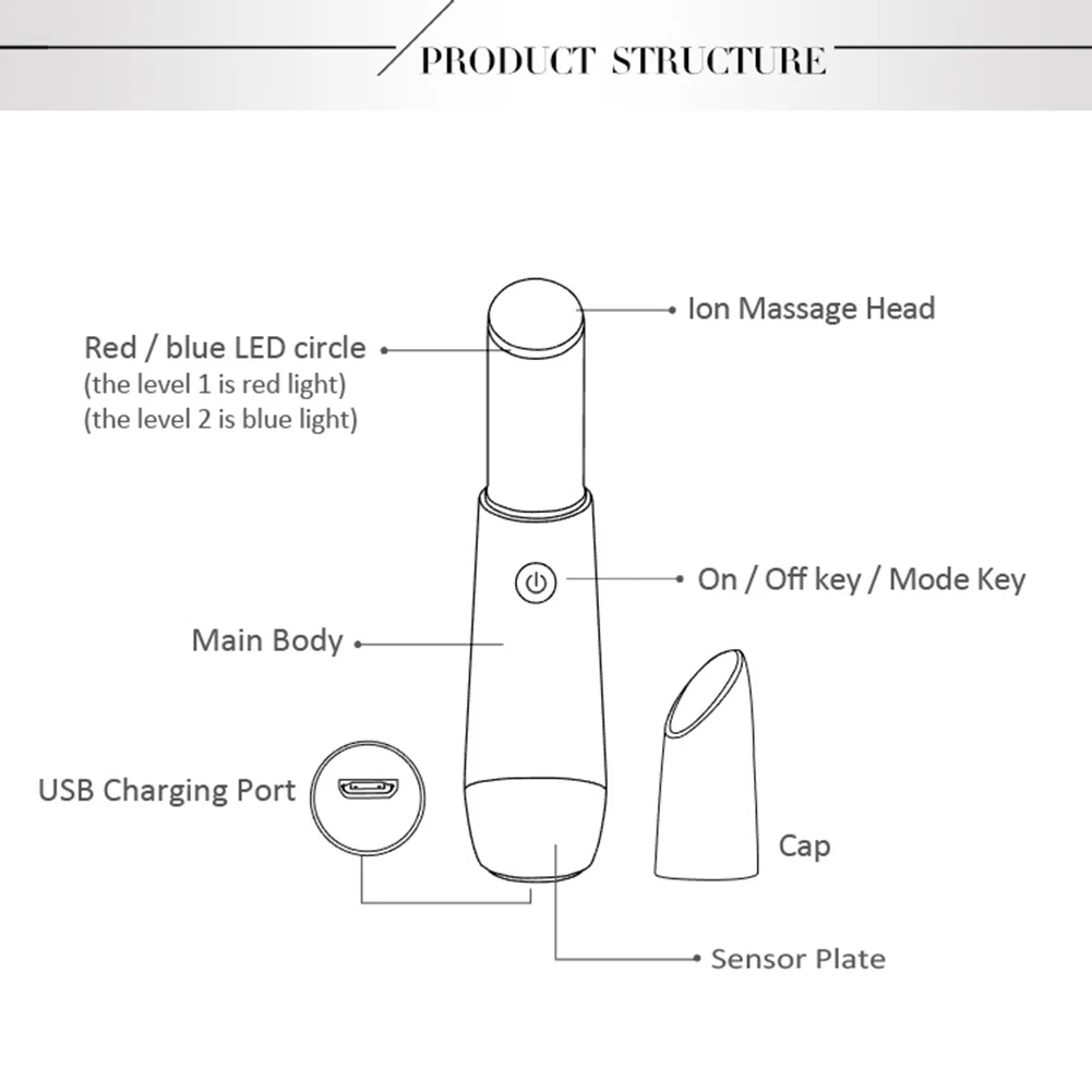 Elétrico Portátil Massagem Olho Caneta Círculo Escuro Anti-envelhecimento Rugas Faciais Remoção Rejuvenescimento Vibração Fino Rosto Beleza 14 Cheap Utensílios de cuidado facial