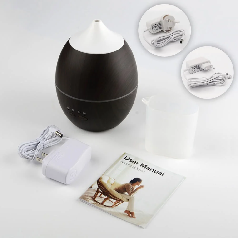 Portable 300ml Essential Oil Aroma Diffuser Ultrasonic Humidifier Air Aromatherapy Atomizer LED Lights for Home Office Study