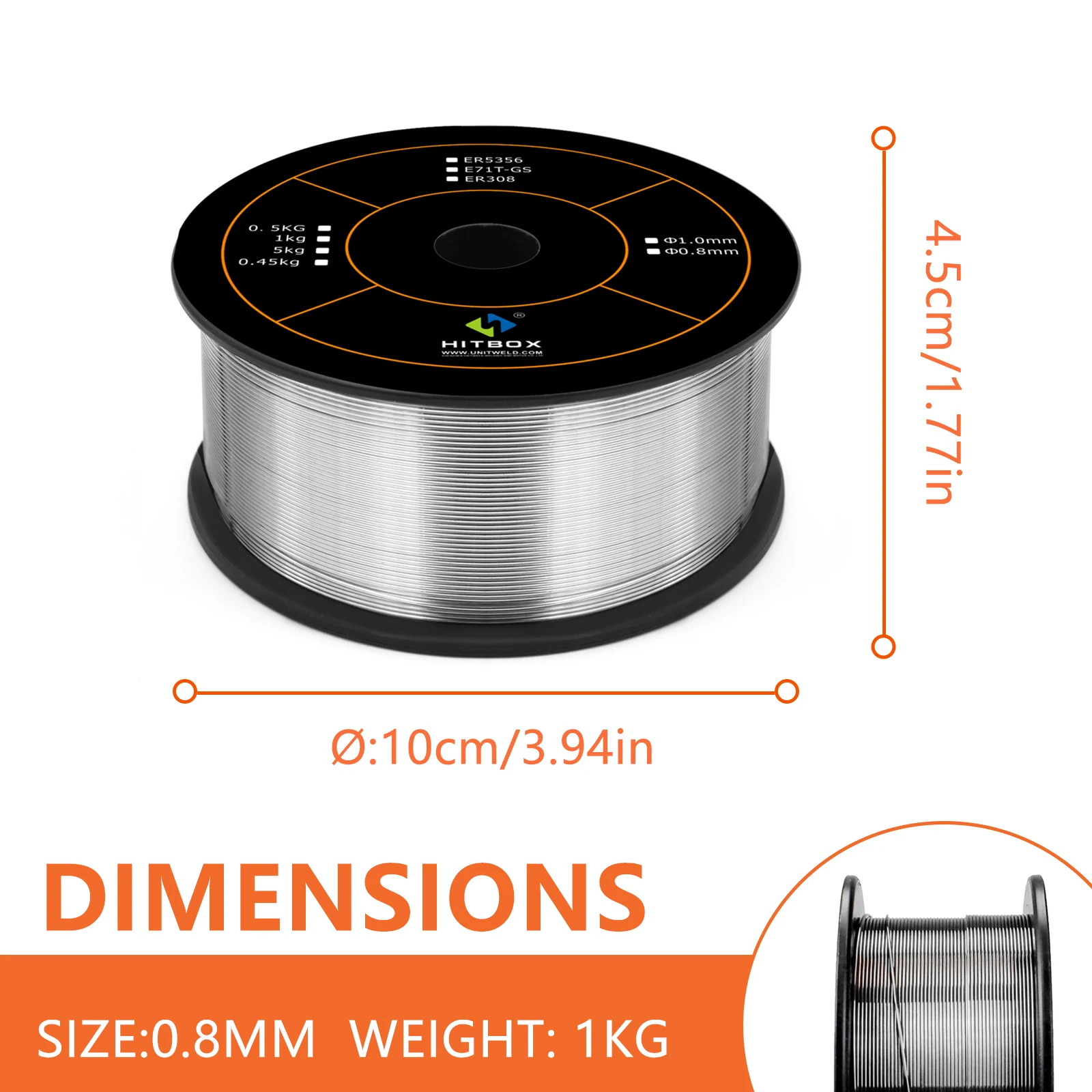 HITBOX 0.8mm Mig Wire Flux Cored Auto-blindado 1kg Nenhum Fios De gas Ferro Soldagem acuo Carbono gas-Less Mig Soldador Acessório