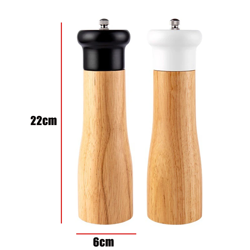 2pcs Wood Salt And Pepper Grinder Pepper Mill And Salt Shaker Set