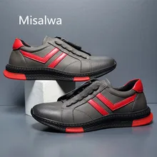 Misalwa/популярные мужские деловые мокасины; повседневная кожаная обувь ручной работы; дышащие кроссовки Letaher; обувь; Прямая поставка