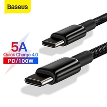 Câble USB C Baseus 100W vers USB Type C pour Xiaomi Redmi Note 8 Pro Charge rapide 4.0 PD 100W chargeur rapide pour MacBook iPad Pro