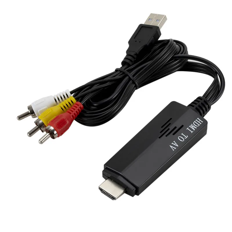 HDMI в RCA кабель 1080P HD видео в аудио конвертер HDMI штекер в RCA AV компонентный конвертер для HD tv DVD tv
