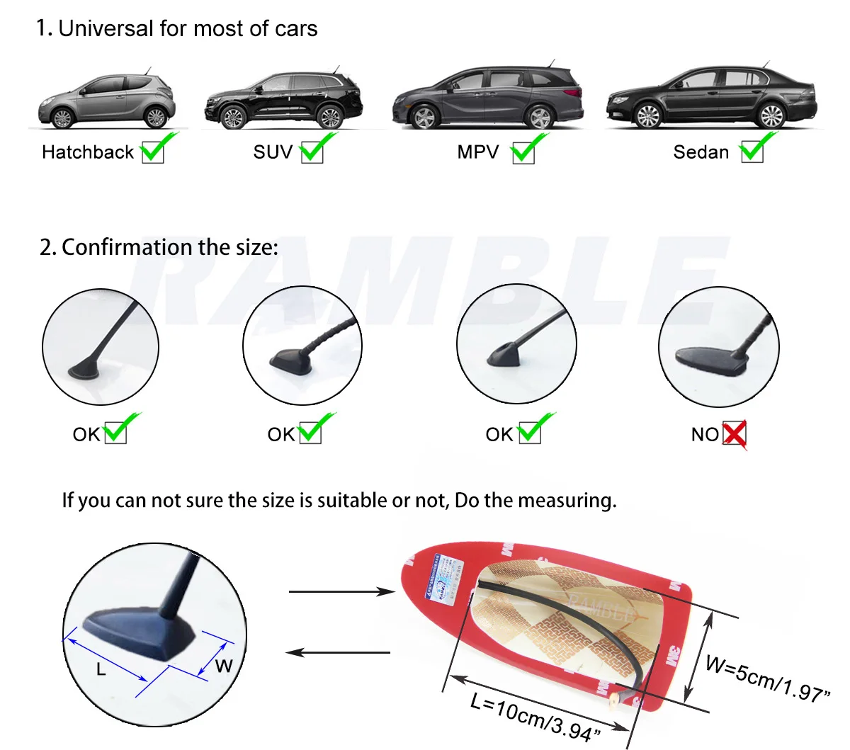 Ramble Заводская автомобильная антенна плавник акулы для hyundai Solaris IX20 IX25 IX35 матрица аксессуары авто крыша антенны чехлы