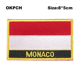 PT0132-R Флаг Monaco patcheswork ткань вышивка патч cutstom DIY наклейки на одежду PT0132-R - Цвет: PT0132-R