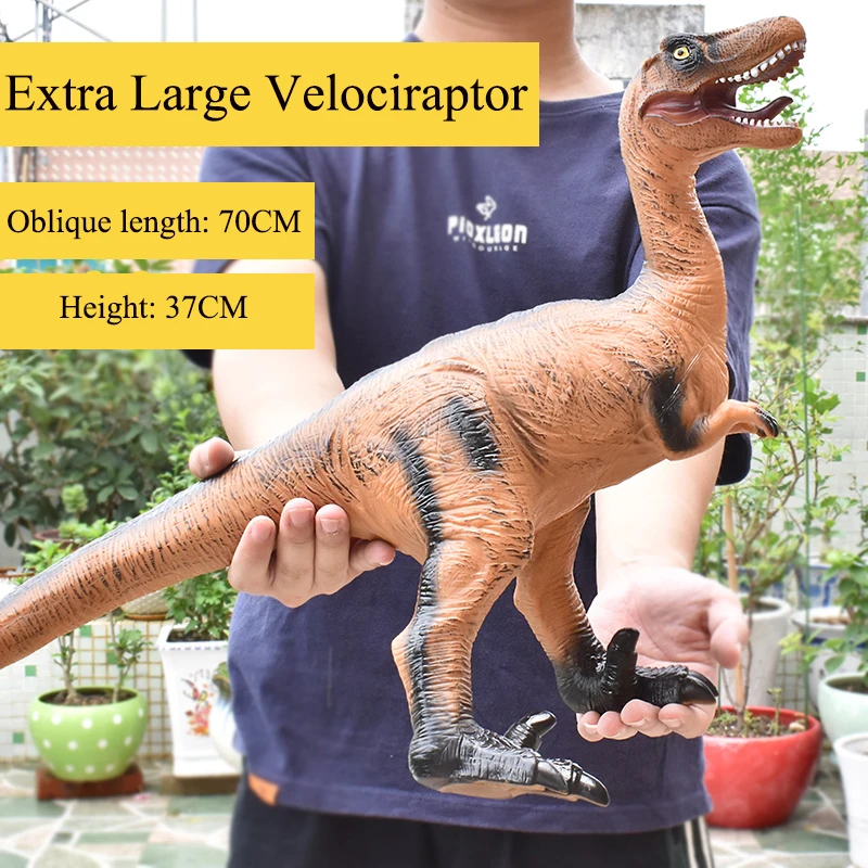 50cm Extra Large Simulation Soft Rubber Fall And Resist Pressure Tyrannosaurus Dinosaur Can Sound Animal Model Kid Toy Gift goku toys Action & Toy Figures