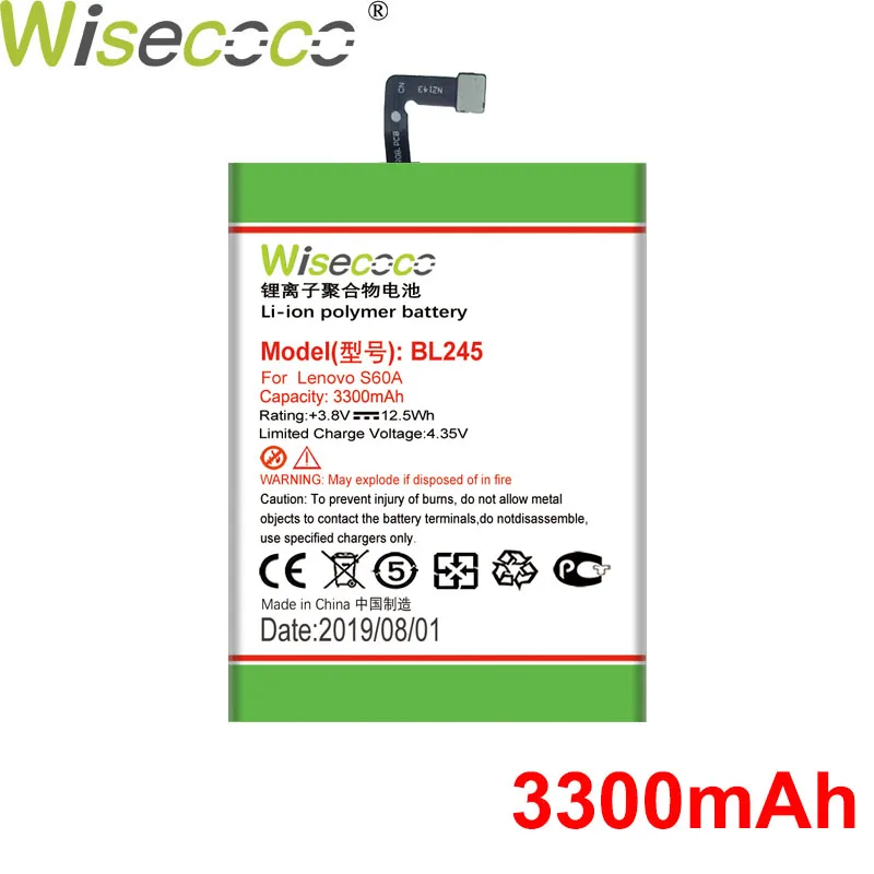WISECOCO 2150 mAh Замена Батарея для lenovo S60A S 60a Pro смарт-мобильный телефон+ номер для отслеживания