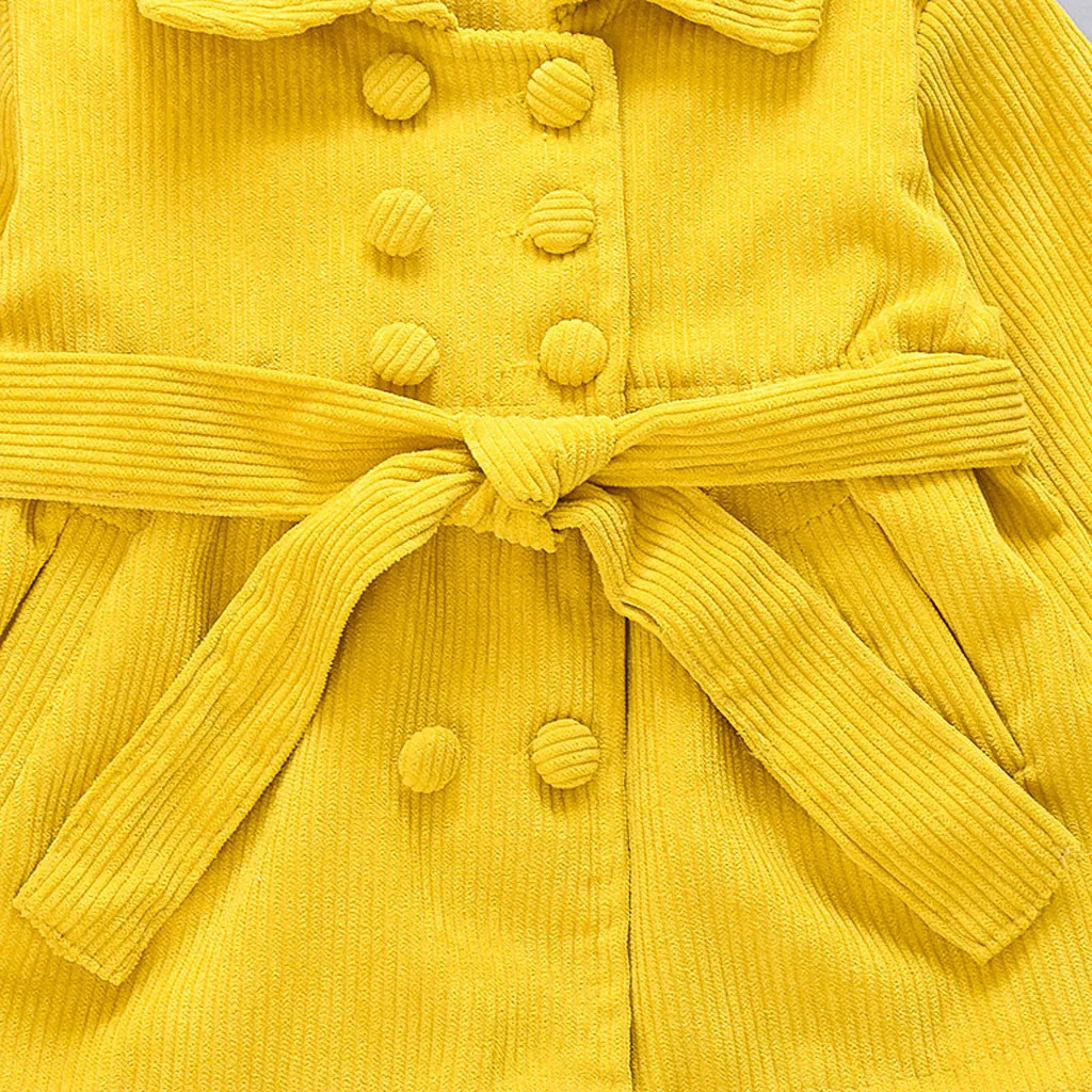 Зимняя теплая куртка с длинными рукавами для маленьких девочек; плотная двубортная верхняя одежда; пальто; хлопковый льняной Детский кардиган; блузка