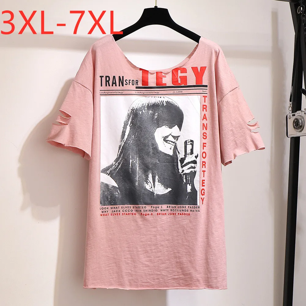 Женская свободная футболка с коротким рукавом размеры 3XL 4XL 5XL 6XL 7XL |