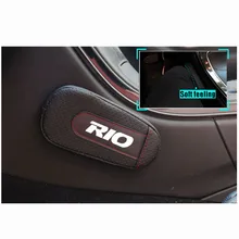 Высококачественная Кожаная подушка для ног, наколенник для двери автомобиля, накладка на руку, внутренние автомобильные аксессуары для Kia Rio 2005