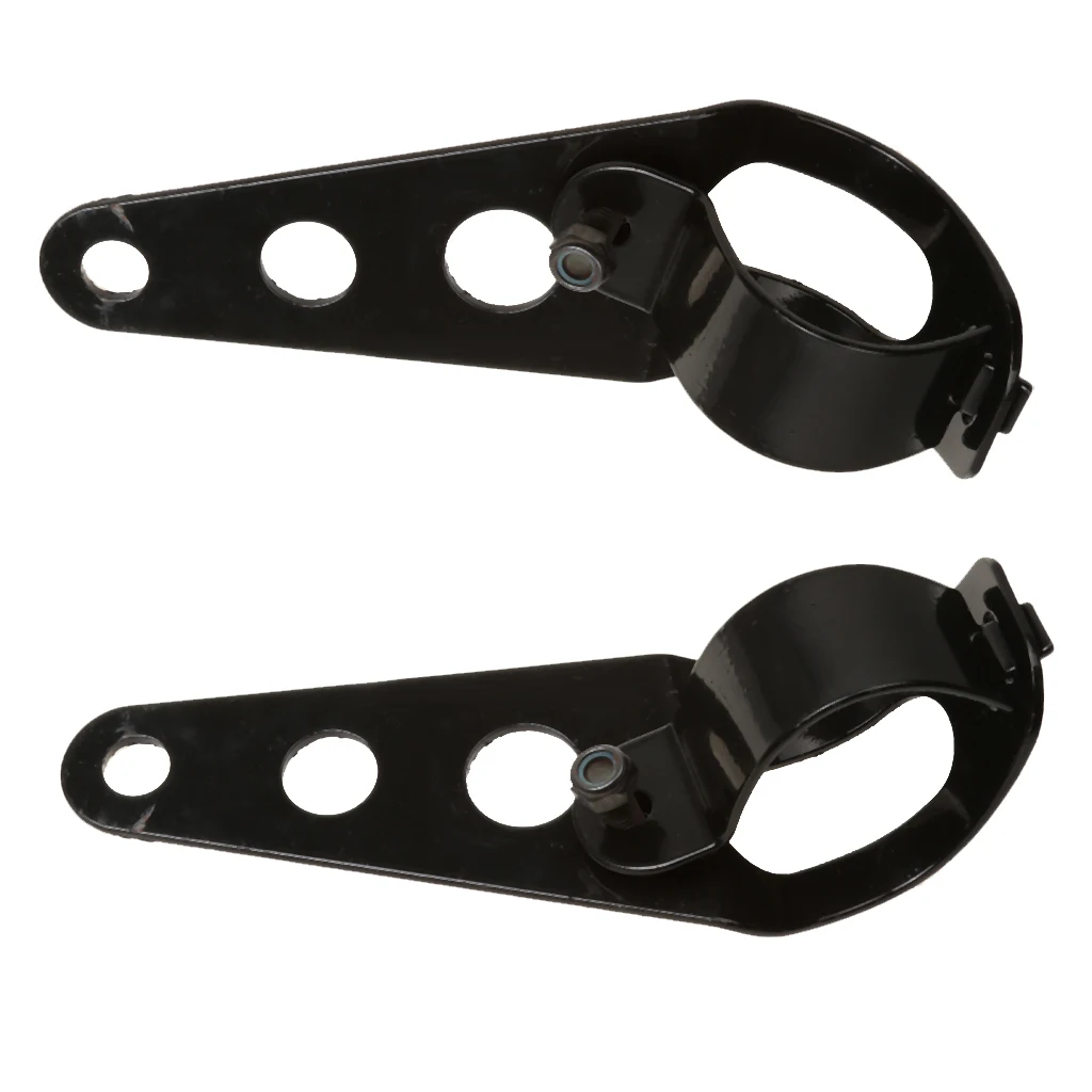 Motorcycle Flat Black Head Light Bracket Mount Cafe Racer Ear 31mm-43mm Fit for Honda Kawasaki Suzuki Yamaha