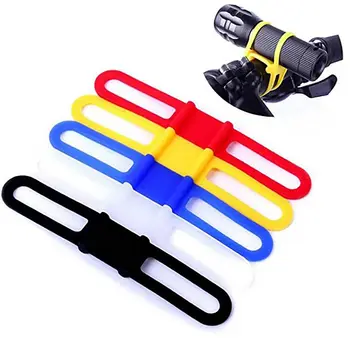 

Silicone Bicycle Fixed Mount Holder Accessories For Phone Flashlight Pump Bike Tie Belt Strap Multifunctional