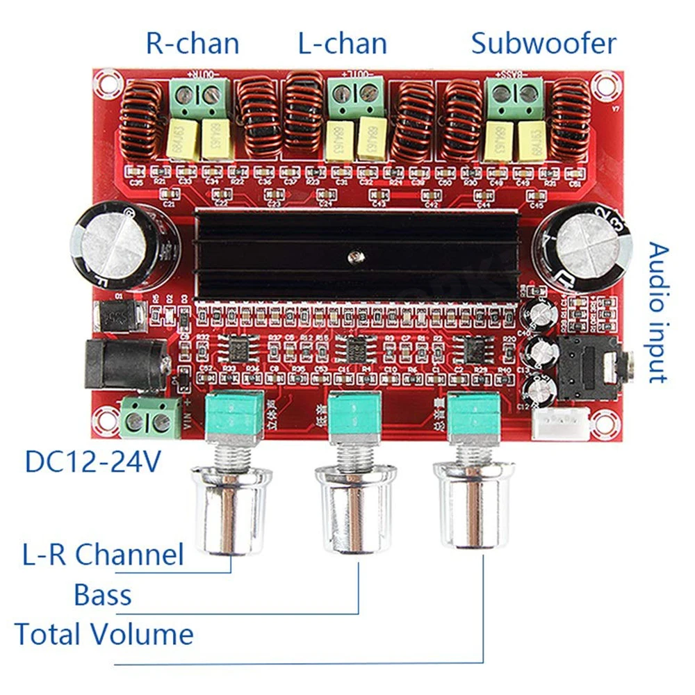 Audio Stereo Digital Power Amplifier Board TPA3116D2 50W*2+100W 2.1 Kanal Bass S