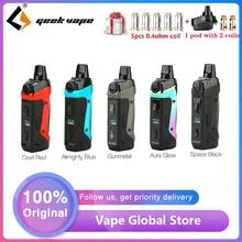 Бесплатные Подарочные катушки и стручки Geekvape Aegis Boost Pod Vape Kit с аккумулятором 1500 мАч и 3 мл атомайзером MTL DTL электронная сигарета Vape Kit vs Vinci