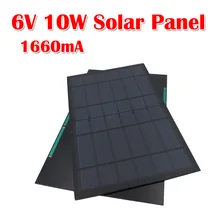 6V 10W 1660mA Solar Panel Standard Epoxy Polycrystalline Silicon DIY Battery Power Charge for Outdoor Waterproof Solar Board