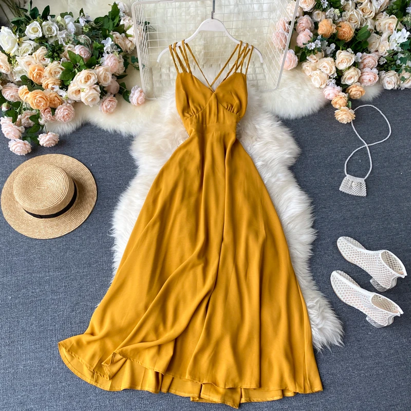 v neck dungaree dress