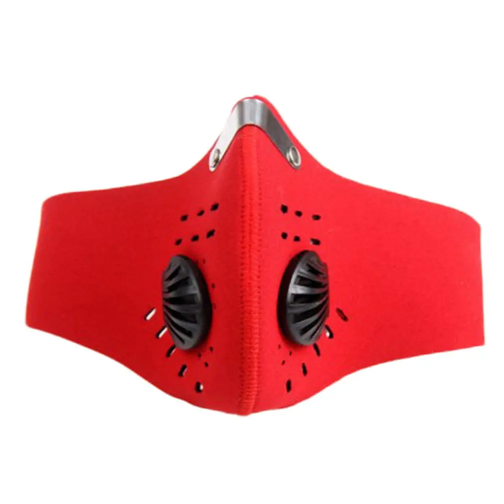 Dust Mask With Activated Carbon Filter Protective Mask Outdoor Sports Unisex Dust Mask Filter Protective Mask - Цвет: Красный