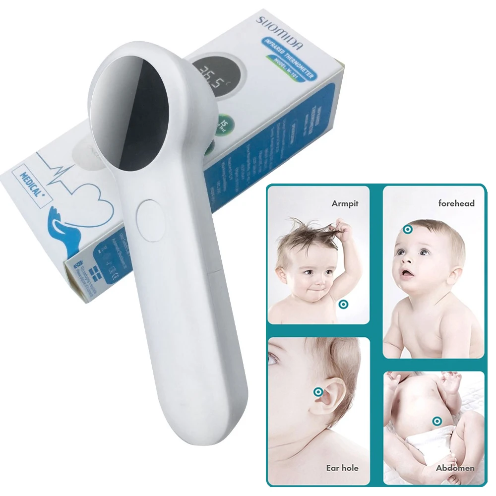 

Digital Thermometer Red Laser Infrared Thermometer Non-Contact IR Pyrometer LCD Temperature Gun Back Light for Children/ Adult