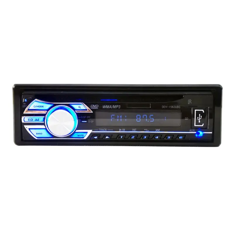 12 В автомобильный стерео FM Радио MP3 аудио плеер Поддержка FM USB SD DVD музыкальный CD плеер