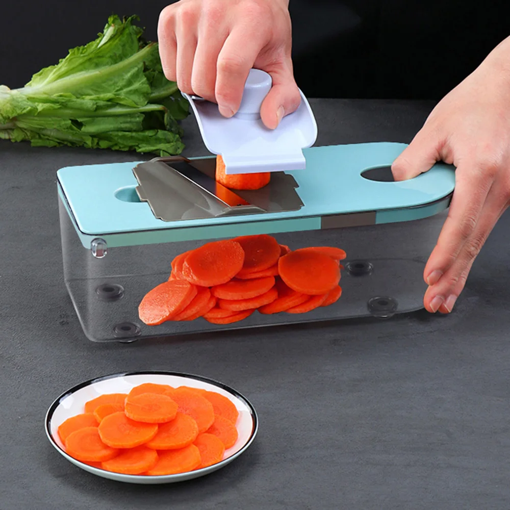 Мульти-функциональный кухонный слайсер резка овощей, картофеля Овощечистка терка для нарезки с 8 разными лезвиями Кухня гаджеты