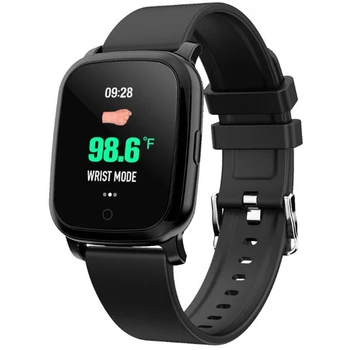 

Temperature Detection Smart Watch, Fitness Tracker with PressScreen Smart Bracelet Heart Rate Blood Pressure Monitor
