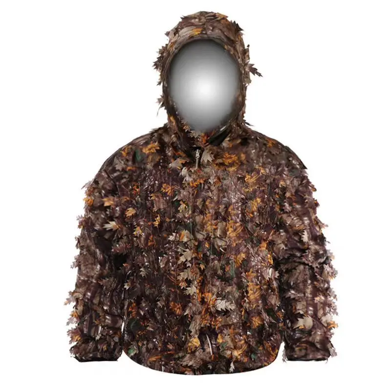 Sticky Flower Bionic Leaves Camouflage Suit Hunting Ghillie Suit Woodland Camouflage Universal Camo Set ghillie suit