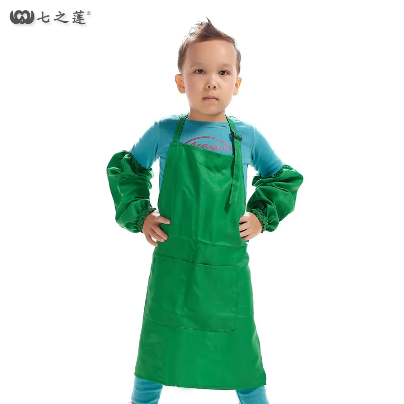 Solid color men and women children's cuff antifouling and dirt resistant long paragraph simple cute baby sleeves 88006 - Цвет: 8