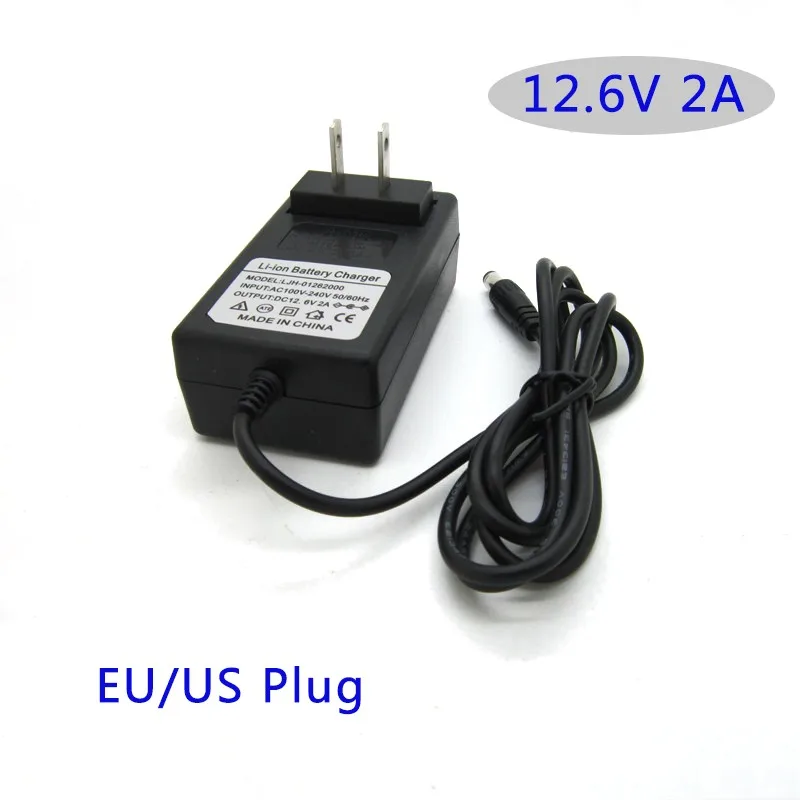 DC 12,6 V 2A умное интеллектуальное зарядное устройство литий-ионная LiPo батарея 5,5* мм. Eu/US вилка