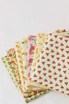 

ZAKKA Fruit World Cartoon Cotton Cloth Print Bear Floral Cotton Cloth Patchwork Jelly Roll Strip DIY Quilts Home Textile Design