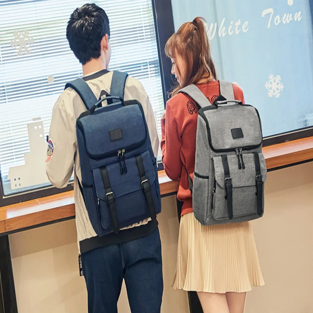 Black Korean Version Of The Bag Computer Bag Student Backpack Men's Bag Men Women Unisex Bag Clothes Home Storage Bag - Цвет: Black