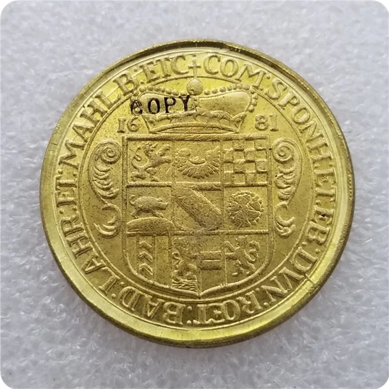 Германия 1681 золото копия монет