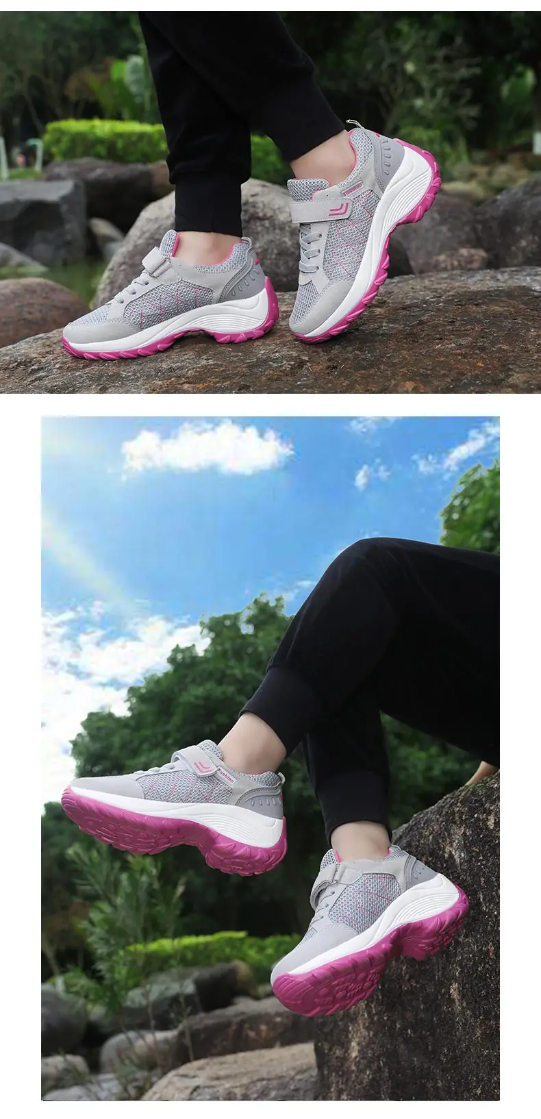 Golden Sapling Plus Size Sneakers Women Breathable Air Mesh Trainer Running Shoes Fitness GYM Lightweight Women's Sports Sneaker