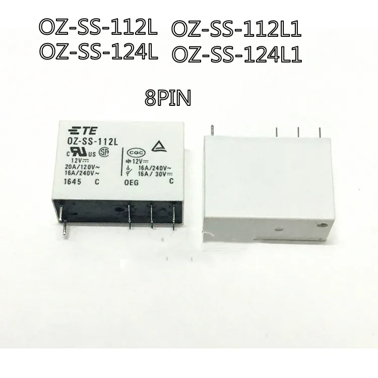 

5PCS/Lot NEW Relay OZ-SS-112L OZ-SS-124L OZ SS 112L OZ-SS-112L1 OZ-SS-124L 16A/240VAC 12V/24V 8Pin High Power Relay