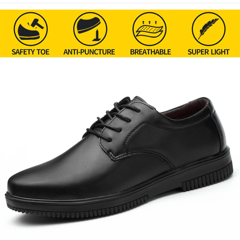 Chef camarero zapatos Hotel y restaurante zapato de cocina de trabajo zapatos planos antideslizantes zapatos de aceite negro impermeable a prueba de usable